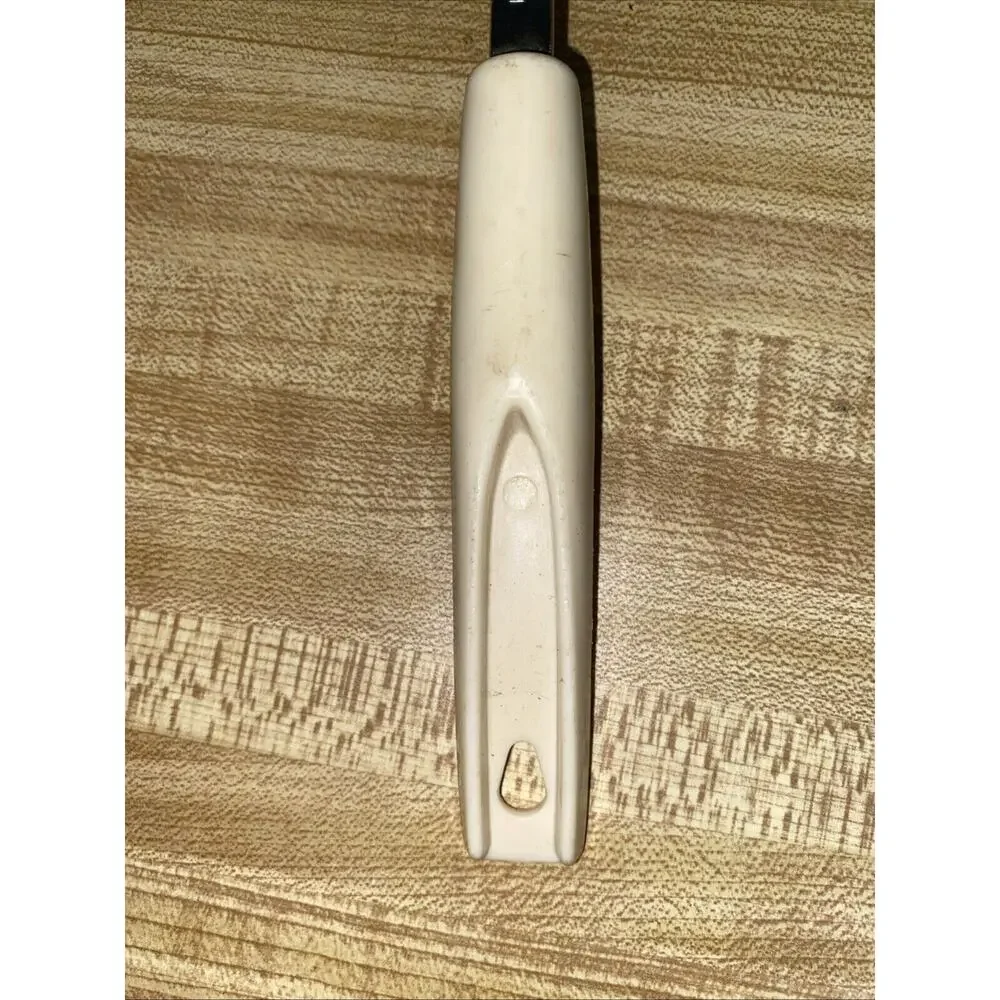 Vintage Koco White Handle Stainless Slotted Spatula 13” Japan EKCO Style